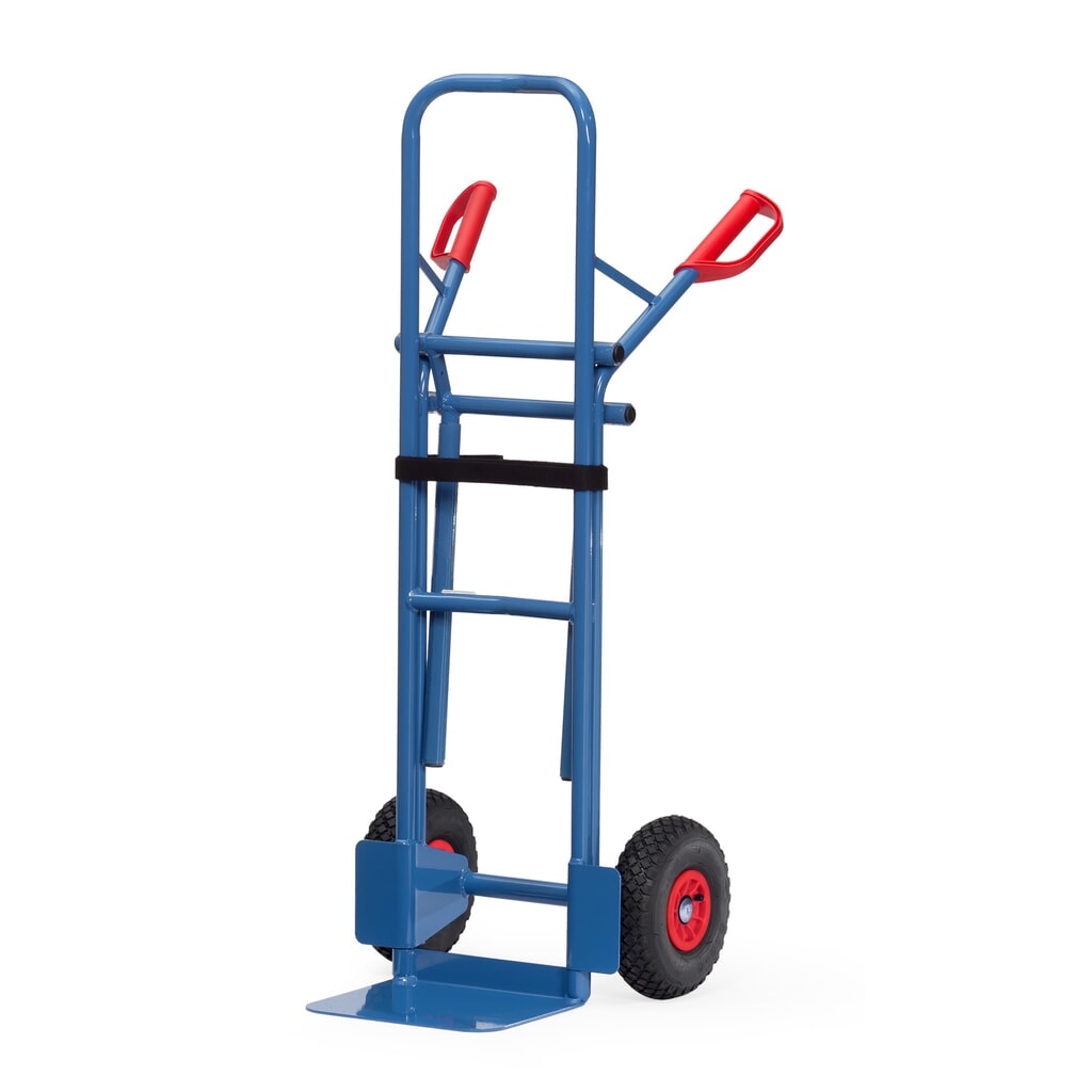 Číslo obrázku produktu 3: Rudl na židle fetra® z oceli, nosnost 300 kg, ložná plocha lopaty ŠxH 320 x 250 mm, kolečka z plné gumy