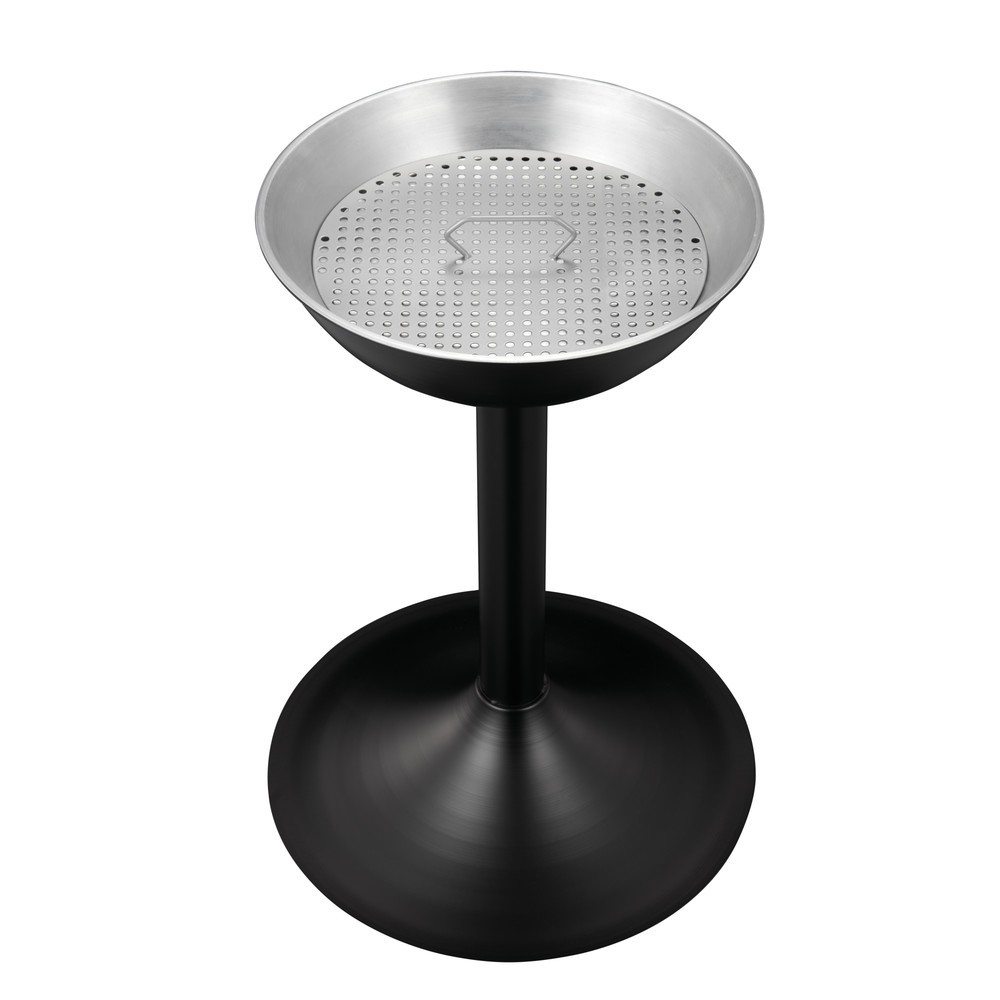 Číslo obrázku produktu 2: Ocelový stojací popelník, s vložkou a sítem, kulatý, černá