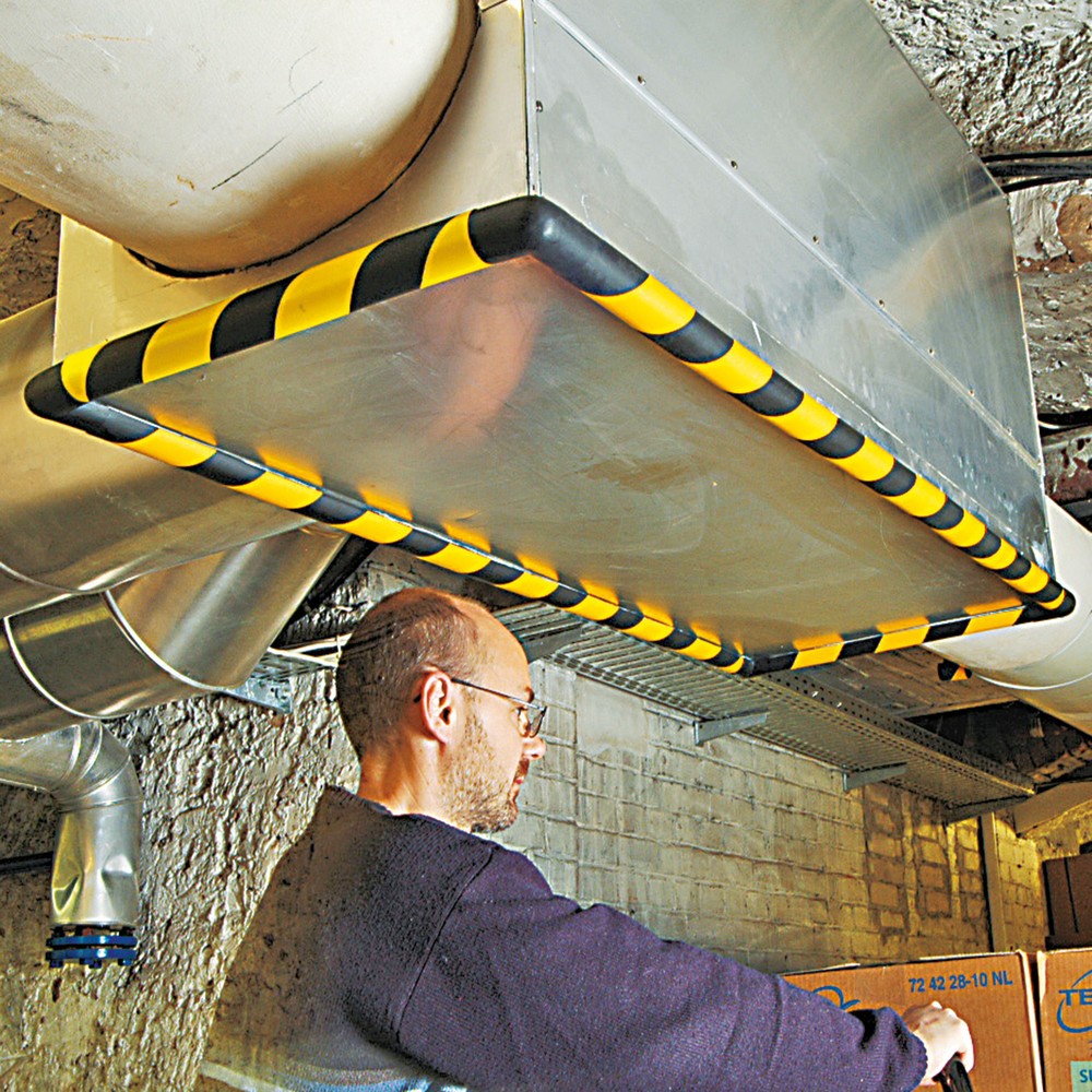 Číslo obrázku produktu 2: Ochrana hran proti nárazům, kruhová, samolepicí, VxŠ 40 x 40 mm, délka 5 m