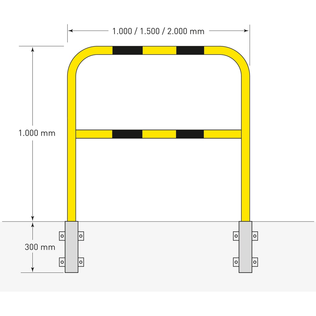 Číslo obrázku produktu 5: Ochranný oblouk, vnitřní prostor, boční upevnění, možnost vyjmutí, v×š 1300 × 1 500 mm