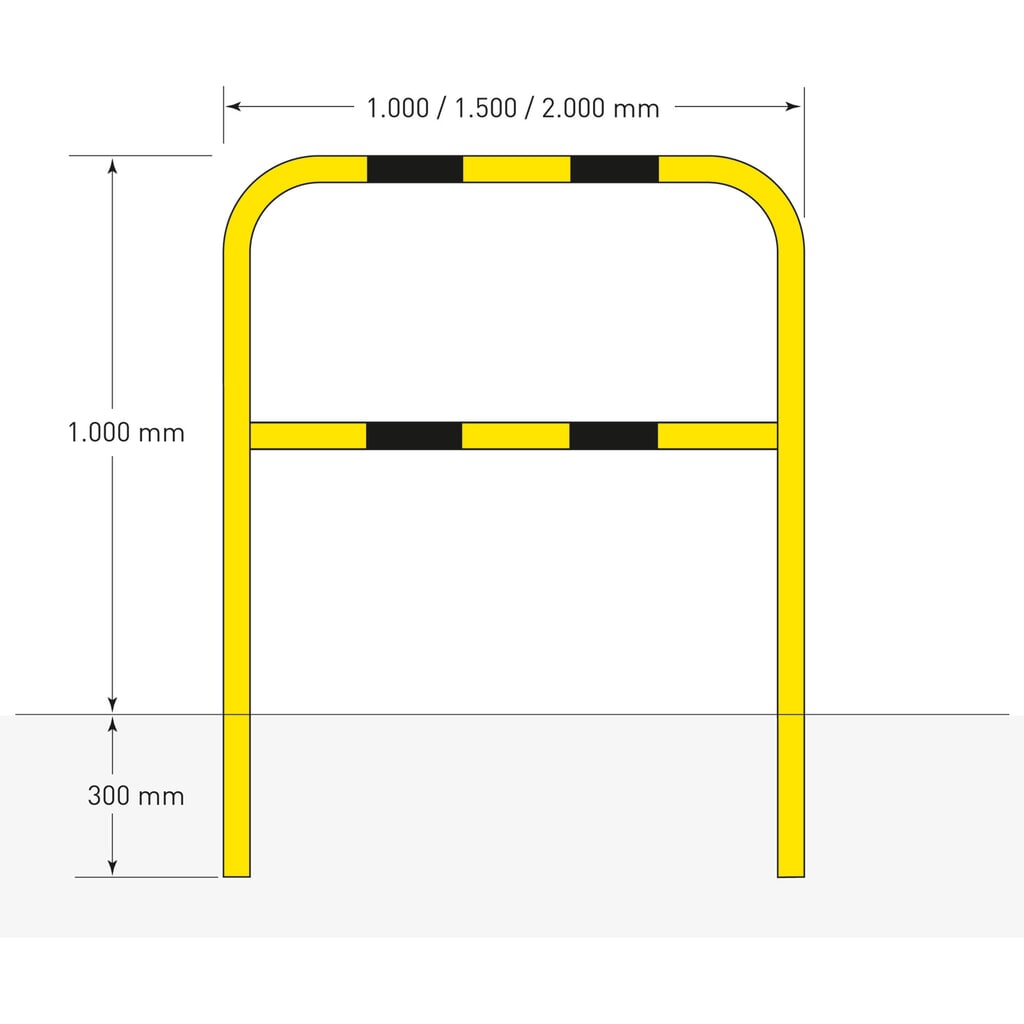 Ochranný oblouk, vnitřní prostor, boční upevnění, možnost vyjmutí, vך 1300 × 1 500 mm Číslo obrázku produktu 6: Ochranný oblouk, vnitřní prostor, boční upevnění, možnost vyjmutí, vך 1300 × 1 500 mm