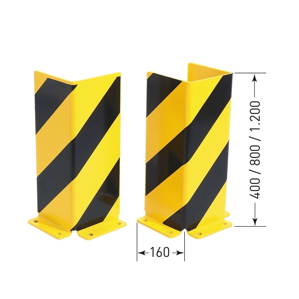 Číslo obrázku produktu 3: Ochranný roh, úhlový profil, VxD 400 x 160 mm, tloušťka 5 mm