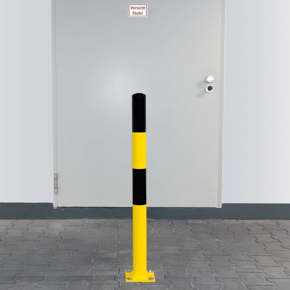 Obrázek produktu: Ochranný sloupek MORAVIA, k instalaci pomocí kotev, venkovní použití, výška 1200 mm, Ø 90 mm