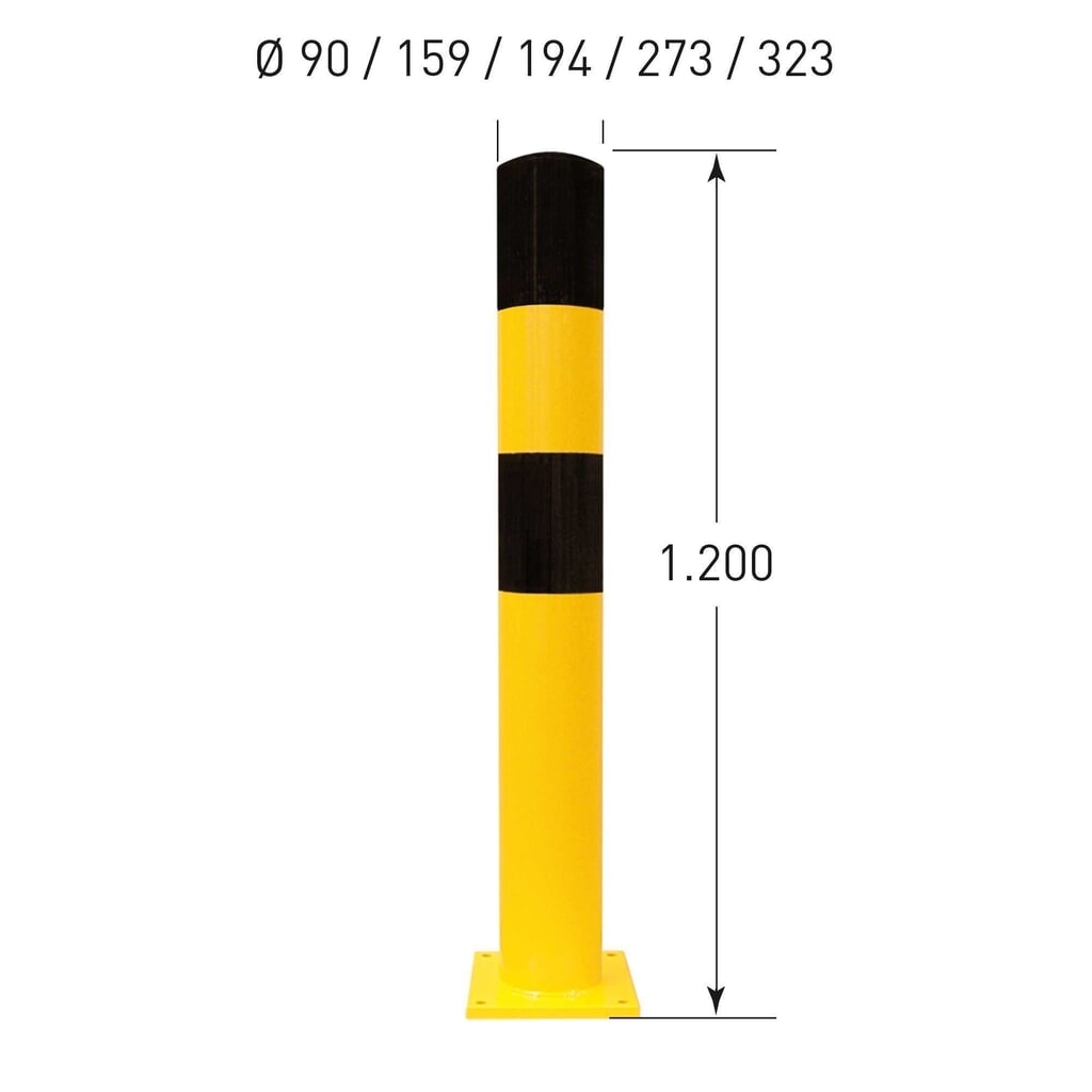 Ochranný sloupek MORAVIA, k instalaci pomocí kotev, venkovní použití, výška 1200 mm, Ø 159 mm Číslo obrázku produktu 3: Ochranný sloupek MORAVIA, k instalaci pomocí kotev, venkovní použití, výška 1200 mm, Ø 159 mm