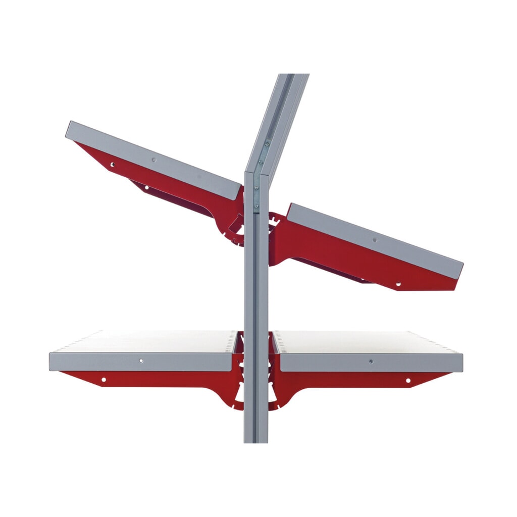 Číslo obrázku produktu 2: Odkládací police pro Rocholz balicí stoly SYSTEM FLEX, Š x H 1 000 x 300 mm