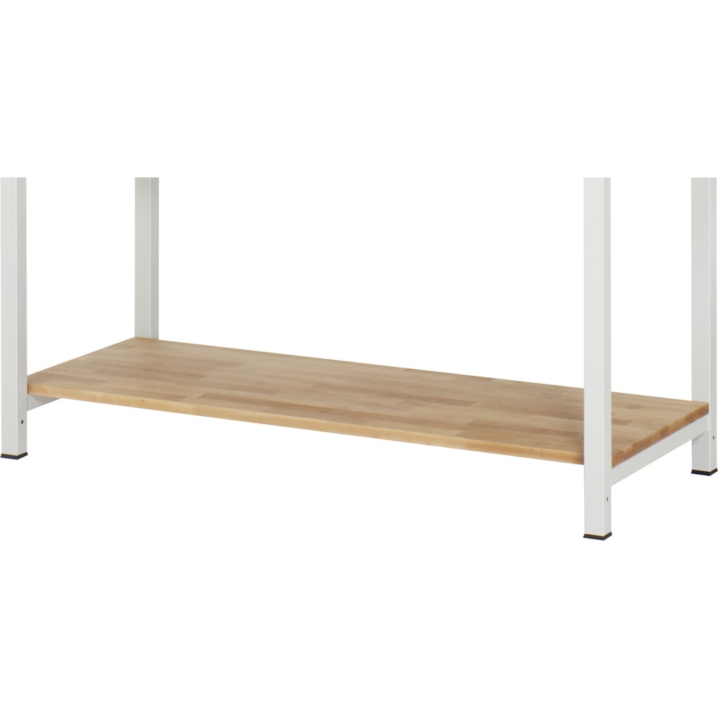 Obrázek produktu: Odkládací police RAU pro zátěžový pracovní stůl VxŠxH 40 x 1200 x 850 mm, pracovní deska z bukového masivu