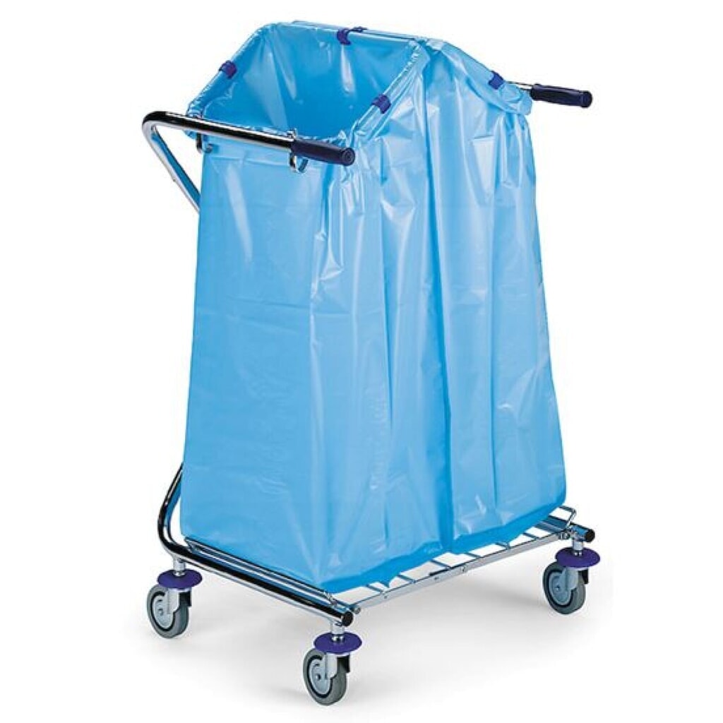 Odpadkový koš, chrom IV Duo, 2 obdélníkové rámové držáky pro 120litrové pytle na odpad Obrázek produktu: Odpadkový koš, chrom IV Duo, 2 obdélníkové rámové držáky pro 120litrové pytle na odpad