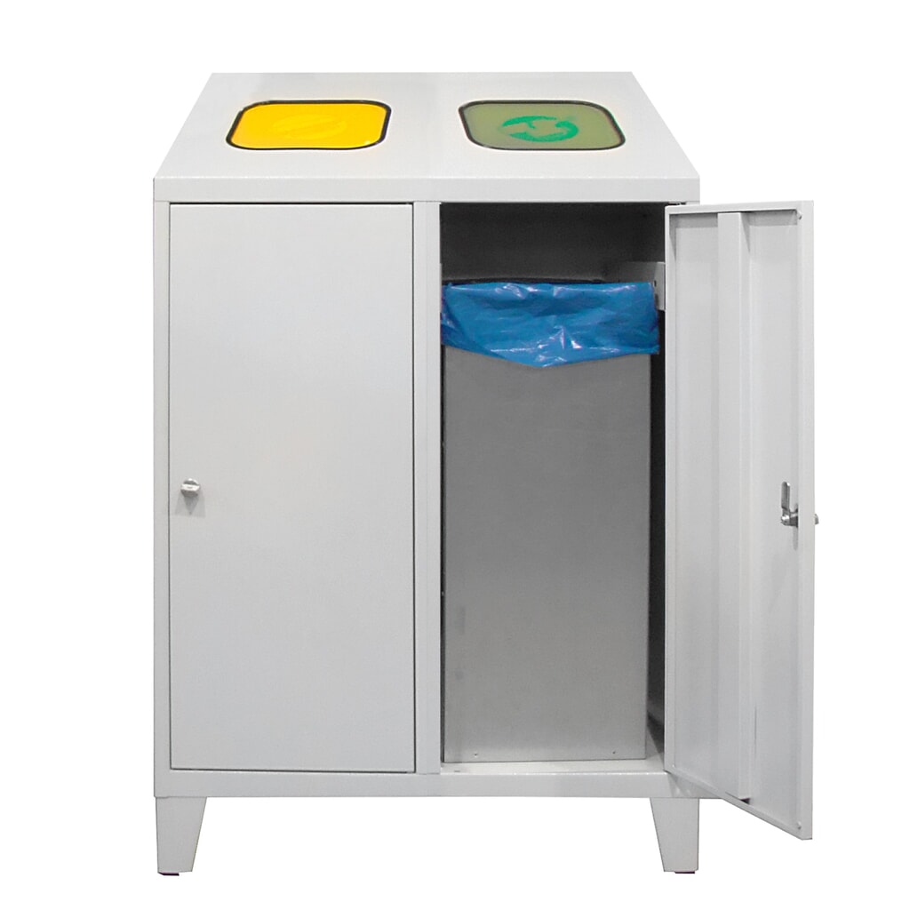 Odpadkový koš HEMMDAL Duo na recyklaci odpadu se 2 vnitřními nádobami, každá 120 litrů Číslo obrázku produktu 2: Odpadkový koš HEMMDAL Duo na recyklaci odpadu se 2 vnitřními nádobami, každá 120 litrů