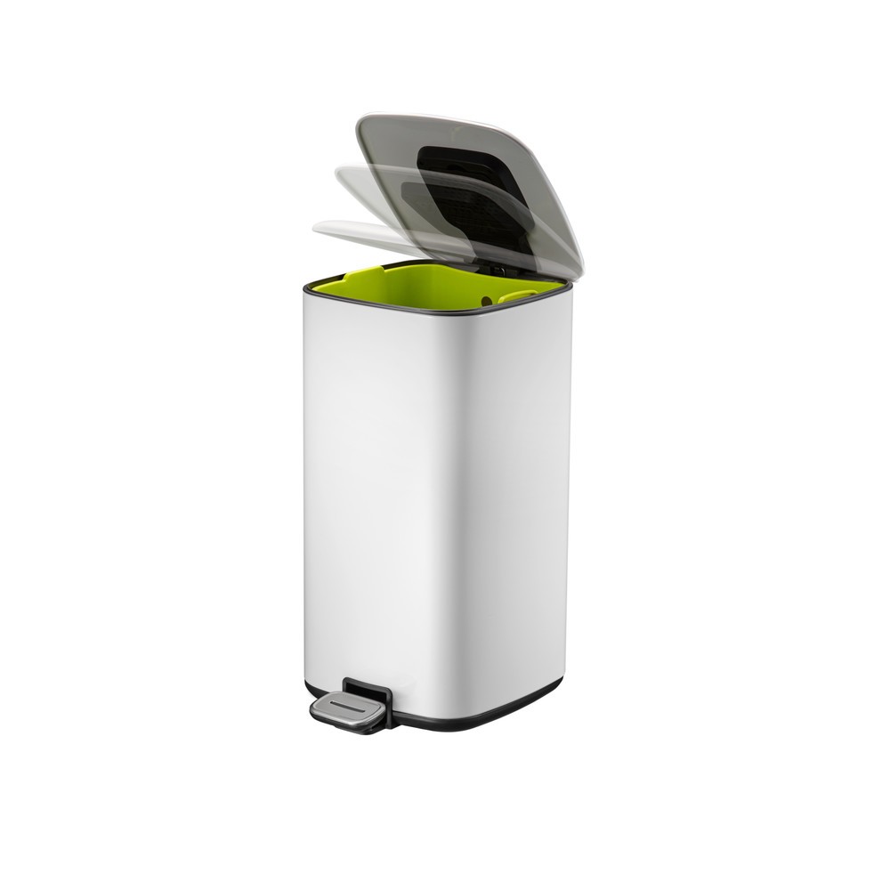 Číslo obrázku produktu 3: Odpadkový koš s nášlapem Regent, 20 l, bílý