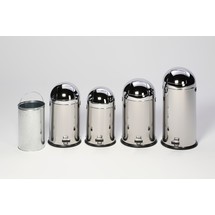 Odpadkový koš s nášlapem VAR®, ušlechtilá ocel, 22 litrů