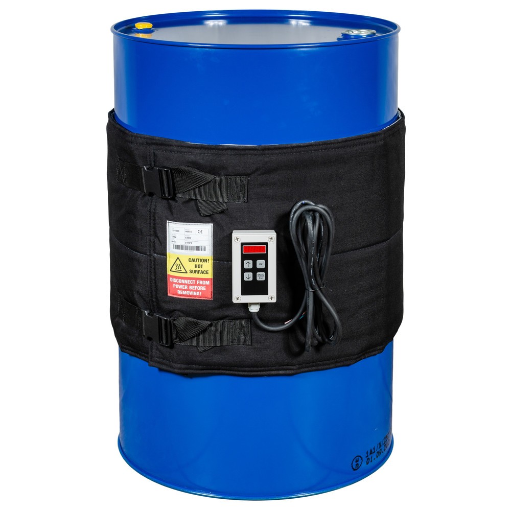 Číslo obrázku produktu 2: Ohřívací manžeta na sudy Kuhlmann s digitálním regulátorem, 200-220 l, 0-90 °C, 230 V, 530 W, DxV 1990 x 450 mm