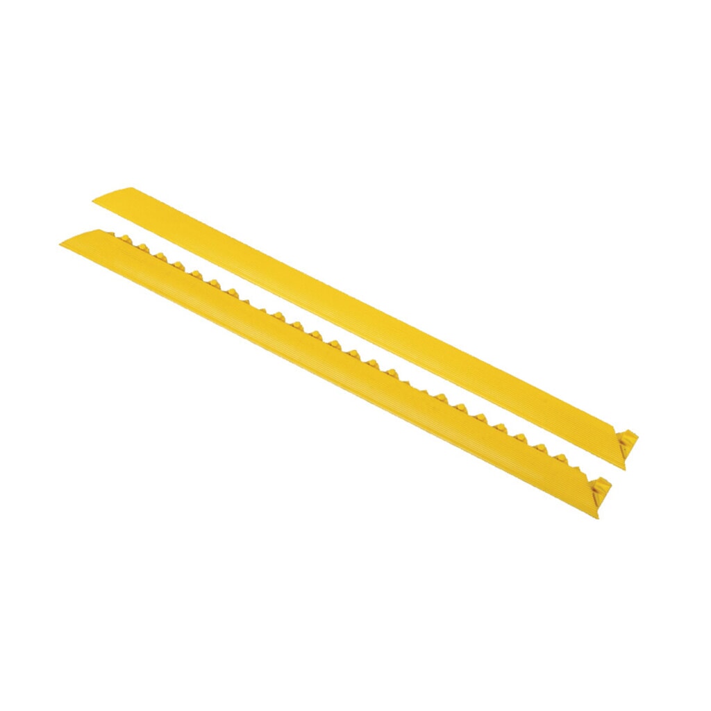 Okrajové lišty pro modulární podlahový systém na montážní pracoviště, bez nopky, ŠxH 50 x 910 mm, žlutá Obrázek produktu: Okrajové lišty pro modulární podlahový systém na montážní pracoviště, bez nopky, ŠxH 50 x 910 mm, žlutá