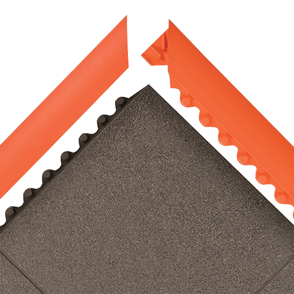 Okrajová lišta protiúnavové rohože z nitrilové gumy, pero, ŠxH 1520 x 52 mm, oranžová Číslo obrázku produktu 5: Okrajová lišta protiúnavové rohože z nitrilové gumy, pero, ŠxH 1520 x 52 mm, oranžová