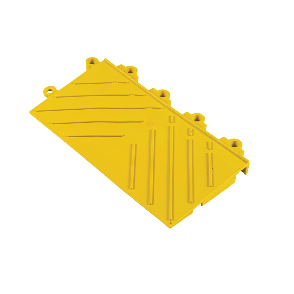 Číslo obrázku produktu 4: Okrajový prvek pro modulární podlahový systém s nasazovacími spojovacími hroty, ŠxH 152 x 305 mm, žlutý