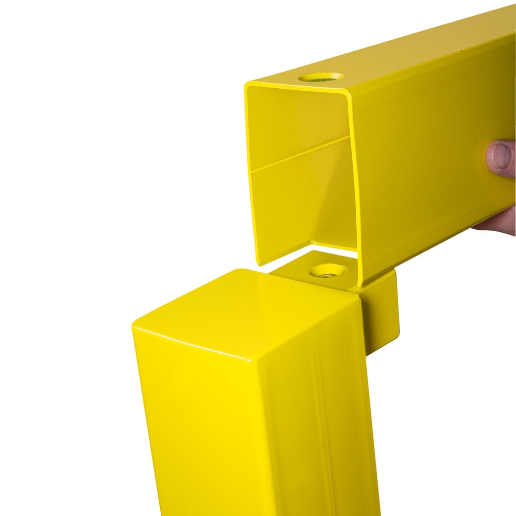 Ochranné zábradlí, venkovní, krajní/koncový sloupek, výška 1000 mm Číslo obrázku produktu 5: Ochranné zábradlí, venkovní, krajní/koncový sloupek, výška 1000 mm