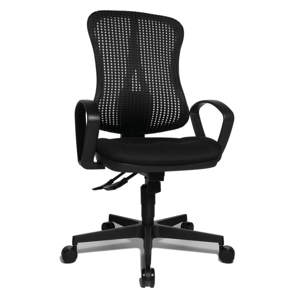 Číslo obrázku produktu 2: Kancelářská otočná židle Topstar® Head Point SY, sedák s vybráním, černá/černá