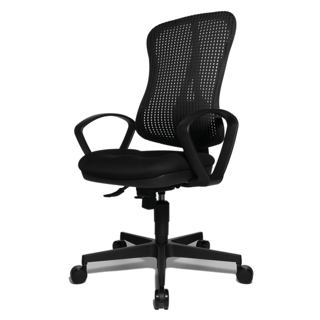 Kancelářská otočná židle Topstar® Head Point SY, sedák s vybráním, černá/černá Číslo obrázku produktu 3: Kancelářská otočná židle Topstar® Head Point SY, sedák s vybráním, černá/černá