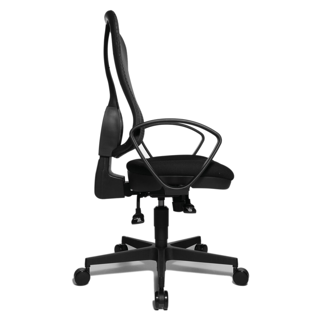 Kancelářská otočná židle Topstar® Head Point SY, sedák s vybráním, černá/černá Číslo obrázku produktu 4: Kancelářská otočná židle Topstar® Head Point SY, sedák s vybráním, černá/černá