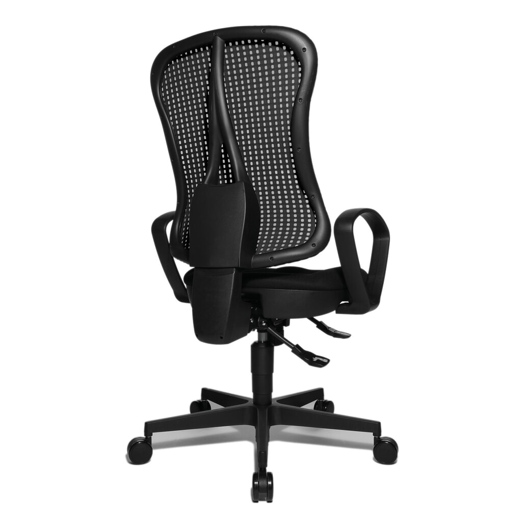 Kancelářská otočná židle Topstar® Head Point SY, sedák s vybráním, černá/černá Číslo obrázku produktu 5: Kancelářská otočná židle Topstar® Head Point SY, sedák s vybráním, černá/černá