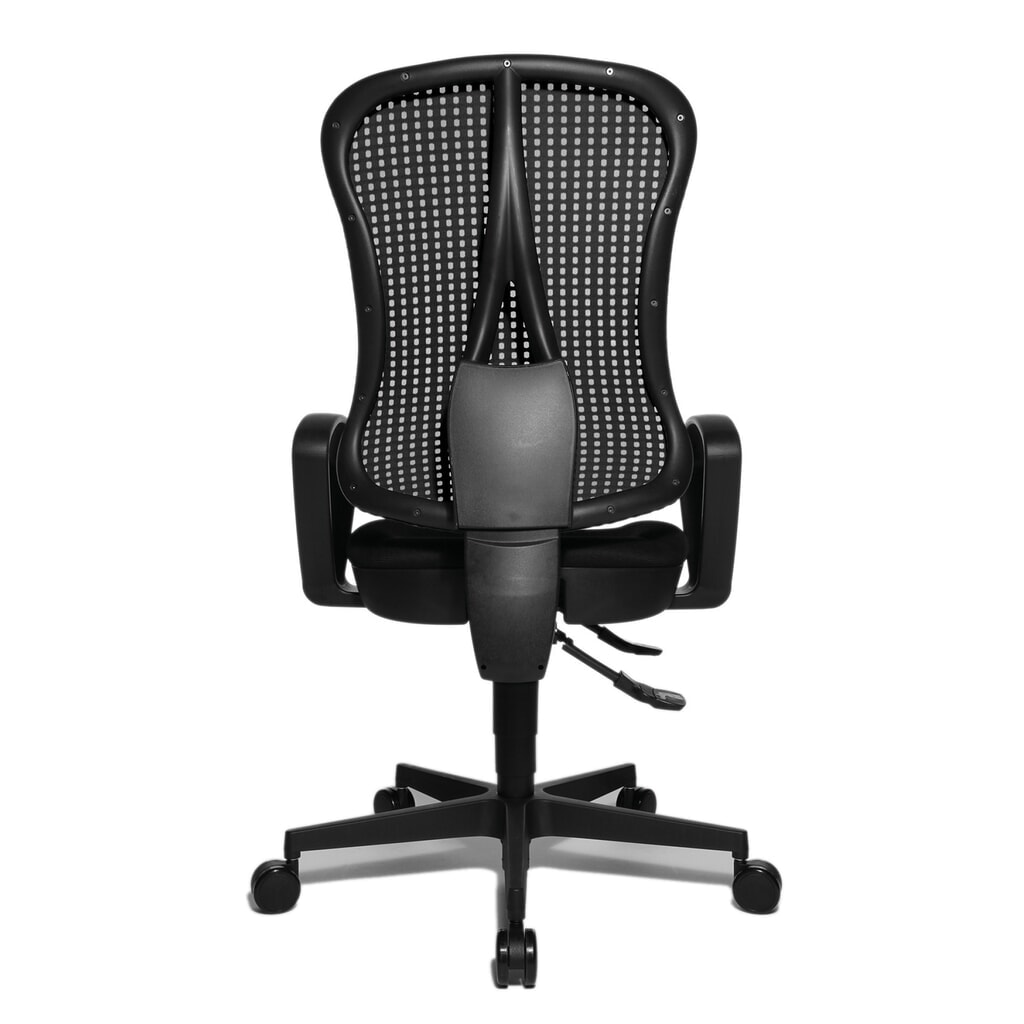 Kancelářská otočná židle Topstar® Head Point SY, sedák s vybráním, černá/černá Číslo obrázku produktu 6: Kancelářská otočná židle Topstar® Head Point SY, sedák s vybráním, černá/černá