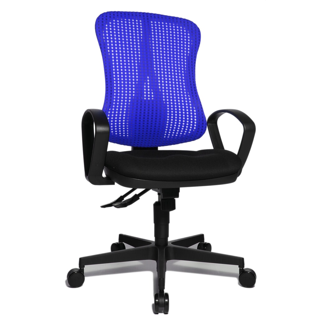 Kancelářská otočná židle Topstar® Head Point SY, sedák s vybráním, tmavě modrá/černá Číslo obrázku produktu 2: Kancelářská otočná židle Topstar® Head Point SY, sedák s vybráním, tmavě modrá/černá