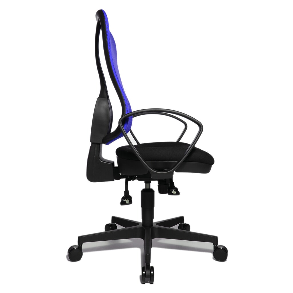 Kancelářská otočná židle Topstar® Head Point SY, sedák s vybráním, tmavě modrá/černá Číslo obrázku produktu 4: Kancelářská otočná židle Topstar® Head Point SY, sedák s vybráním, tmavě modrá/černá