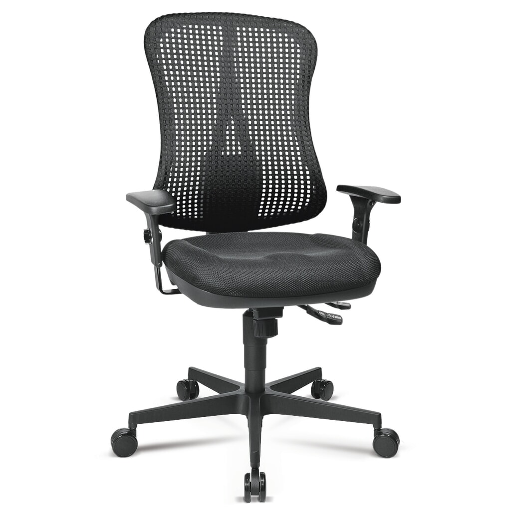 Obrázek produktu: Kancelářská otočná židle Topstar® Head Point SY, sedák s vybráním, černá/černá