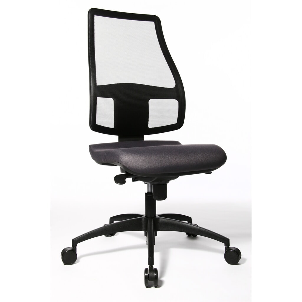 Otočná kancelářská židle Topstar® Syncro s prodyšným síťovým opěradlem, antracit Obrázek produktu: Otočná kancelářská židle Topstar® Syncro s prodyšným síťovým opěradlem, antracit
