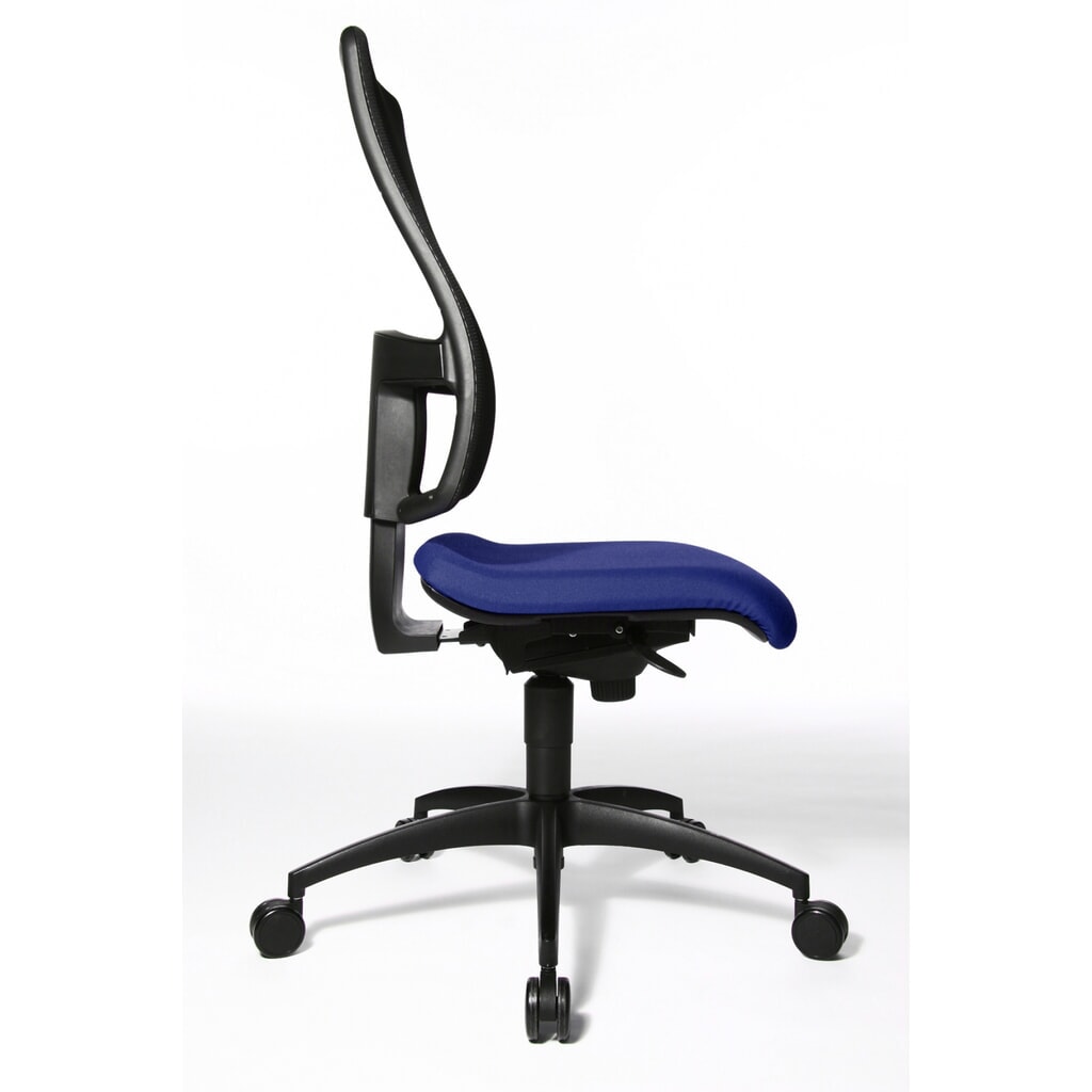 Otočná kancelářská židle Topstar® Syncro s prodyšným síťovým opěradlem, královská modř Číslo obrázku produktu 4: Otočná kancelářská židle Topstar® Syncro s prodyšným síťovým opěradlem, královská modř