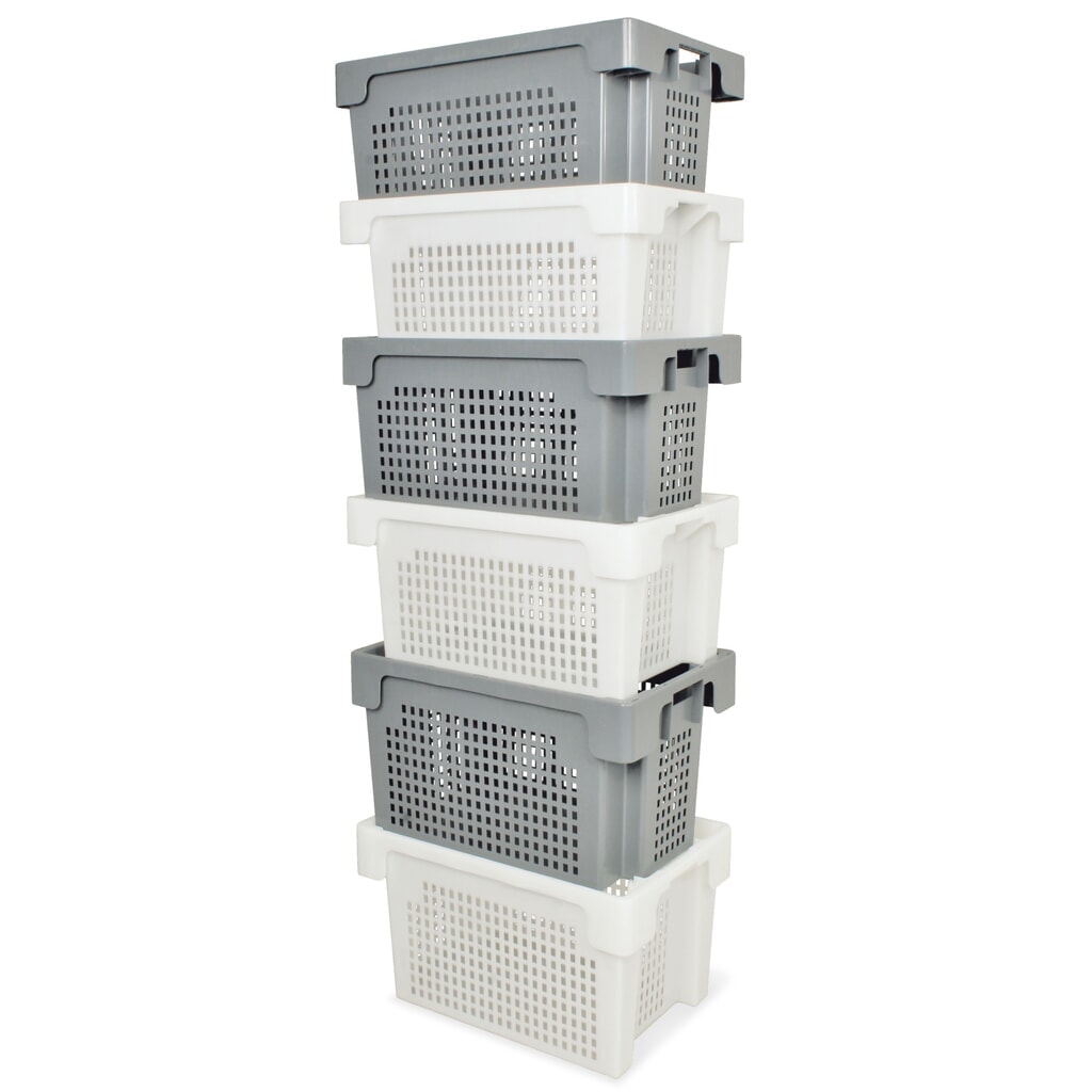 Eurobox, perforované stěny a základna, 70 l, šedý Číslo obrázku produktu 3: Eurobox, perforované stěny a základna, 70 l, šedý