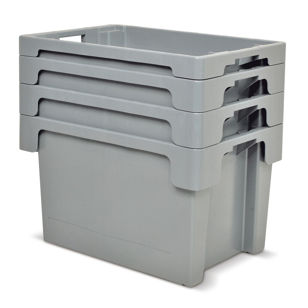 Eurobox, uzavřené stěny + základna, 25 l, bílý Číslo obrázku produktu 3: Eurobox, uzavřené stěny + základna, 25 l, bílý