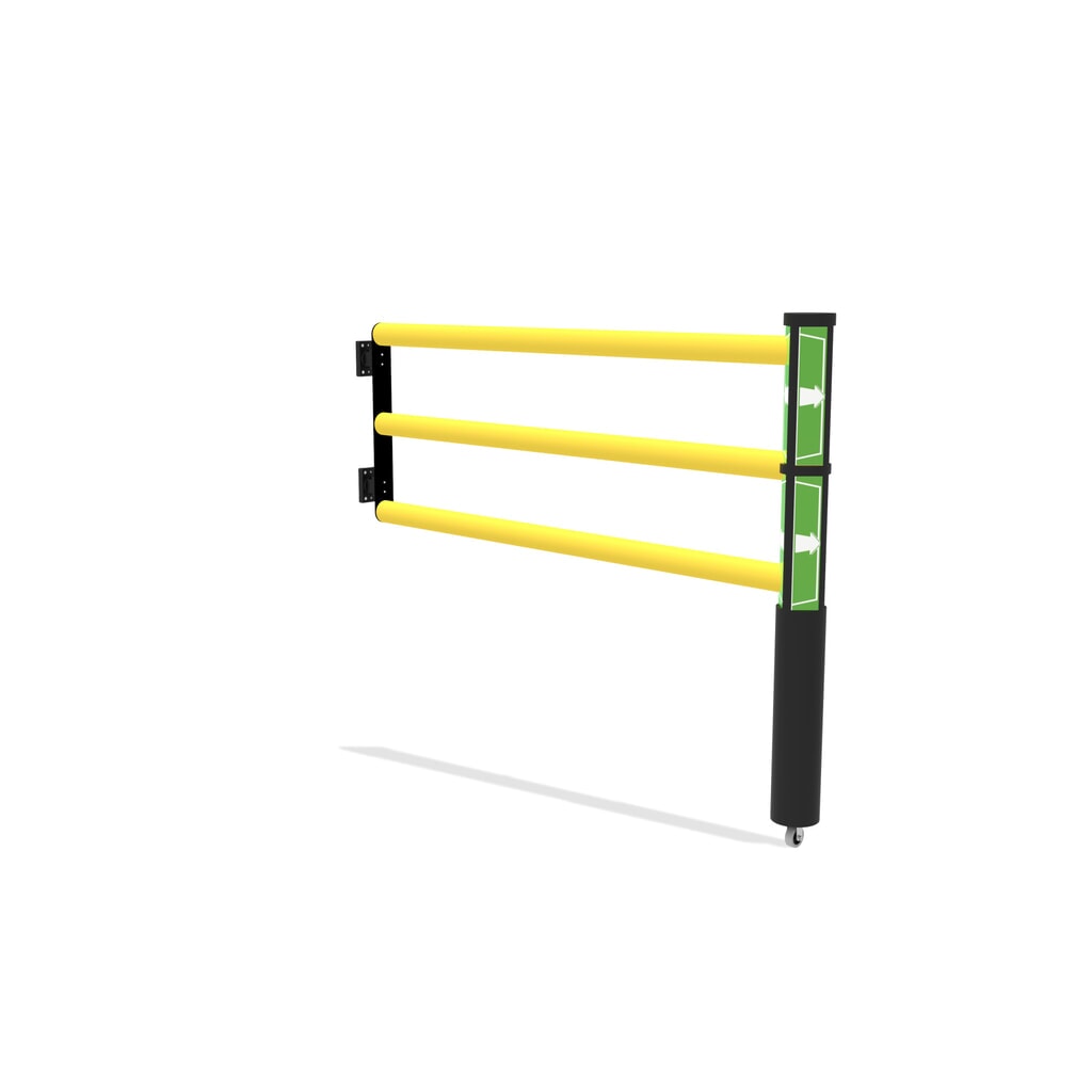 Otočné dveře pro bezpečnostní zábradlí „Delta“, V׊ 1200 × 1500 mm, s kolečkem Číslo obrázku produktu 2: Otočné dveře pro bezpečnostní zábradlí „Delta“, V׊ 1200 × 1500 mm, s kolečkem