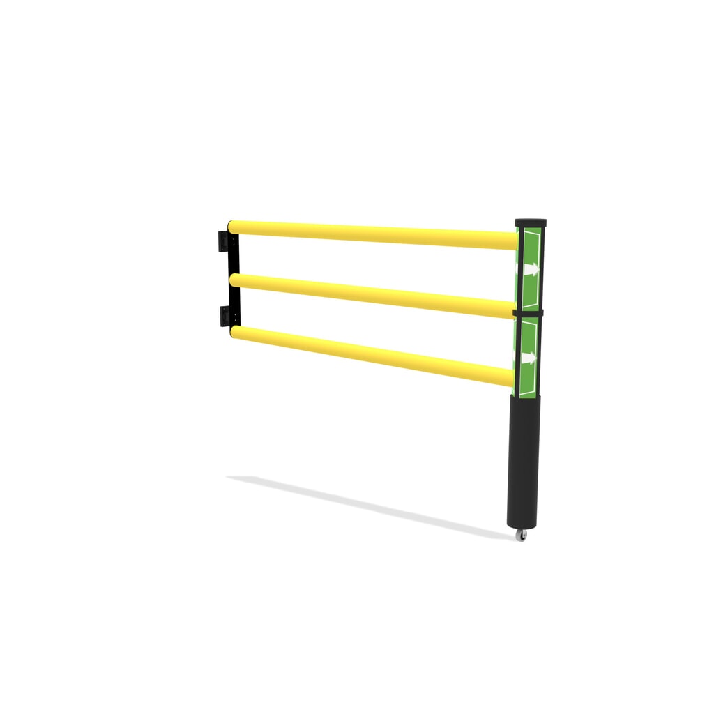 Otočné dveře pro bezpečnostní zábradlí „Delta“, V׊ 1200 × 1750 mm, s kolečkem Číslo obrázku produktu 2: Otočné dveře pro bezpečnostní zábradlí „Delta“, V׊ 1200 × 1750 mm, s kolečkem