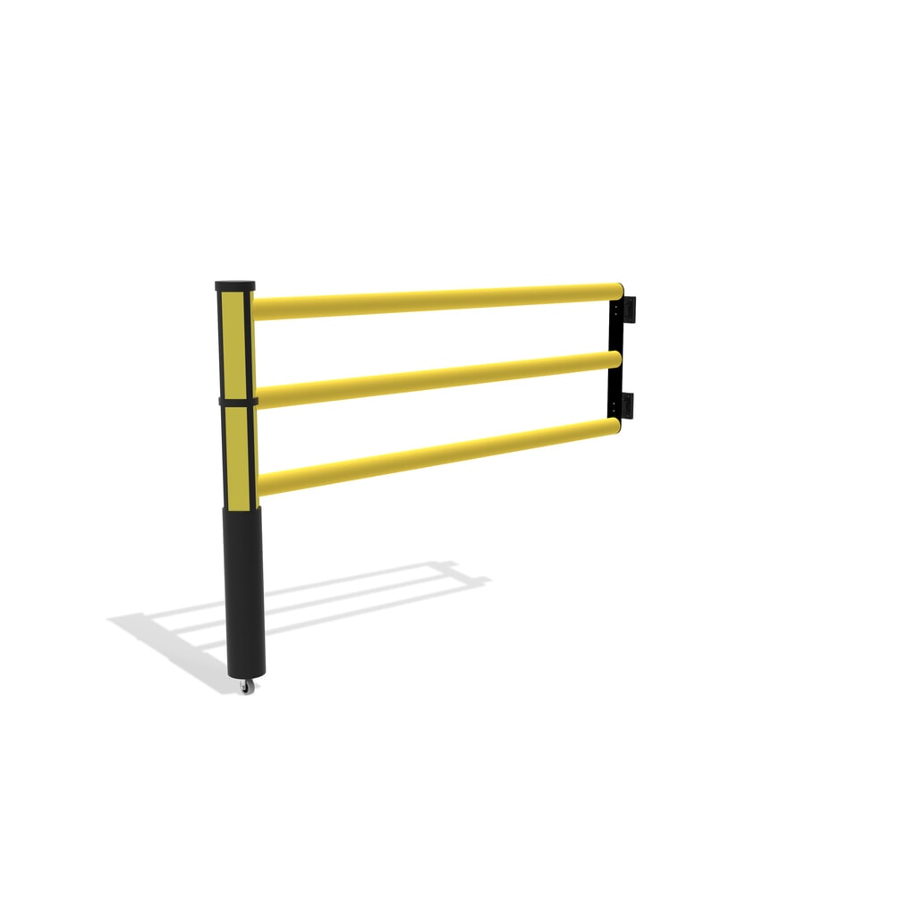 Otočné dveře pro bezpečnostní zábradlí „Delta“, V׊ 1200 × 1750 mm, s kolečkem Číslo obrázku produktu 4: Otočné dveře pro bezpečnostní zábradlí „Delta“, V׊ 1200 × 1750 mm, s kolečkem