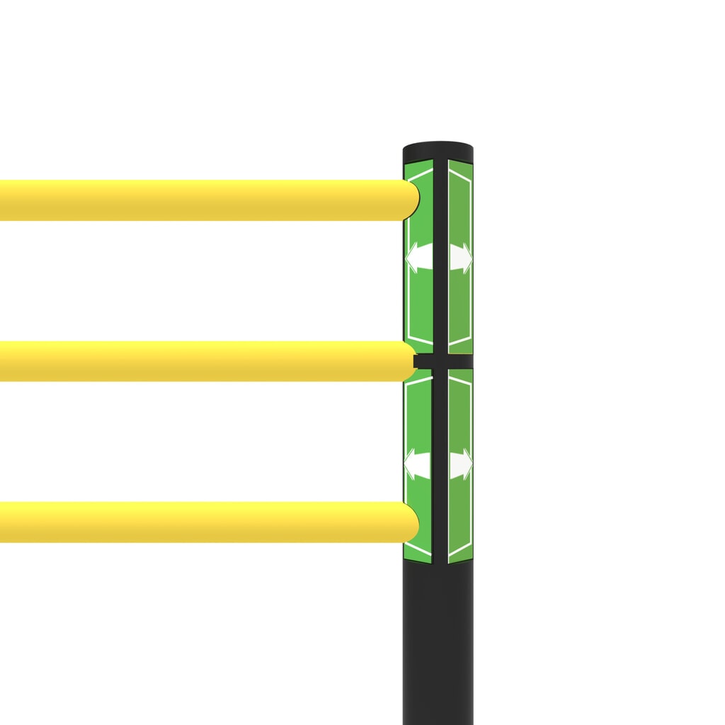 Číslo obrázku produktu 9: Otočné dveře pro bezpečnostní zábradlí „Delta“, V×Š 1200 × 1750 mm, s kolečkem