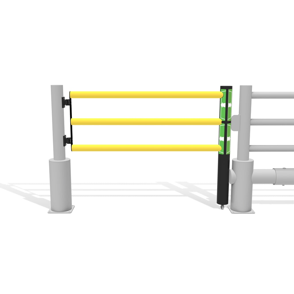Otočné dveře pro bezpečnostní zábradlí „Delta“, V׊ 1200 × 1500 mm, s kolečkem Číslo obrázku produktu 11: Otočné dveře pro bezpečnostní zábradlí „Delta“, V׊ 1200 × 1500 mm, s kolečkem