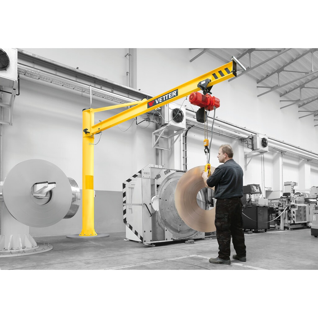 Otočný jeřáb VETTER®včetně elektrického kladkostroje LIFTKET, nástěnné provedení s výztuhami, délka výložníku 3000 mm, nosnost 125 kg Číslo obrázku produktu 4: Otočný jeřáb VETTER®včetně elektrického kladkostroje LIFTKET, nástěnné provedení s výztuhami, délka výložníku 3000 mm, nosnost 125 kg