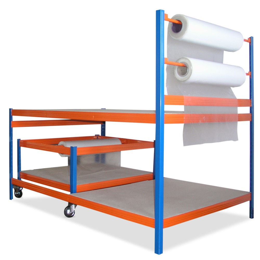 Číslo obrázku produktu 1: Stanice s balicím stolem BASIC s držákem rolí, nosnost 300 kg