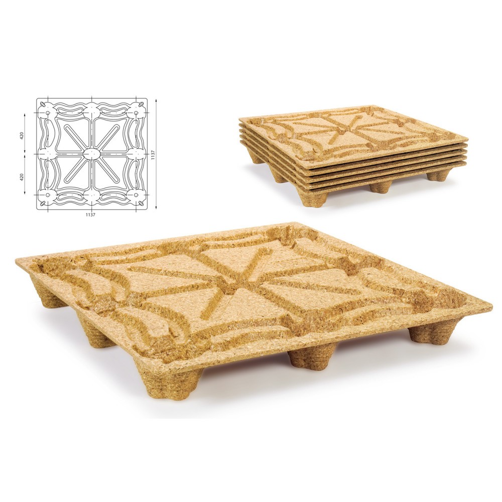 Číslo obrázku produktu 2: paleta a stlačeného dřeva, formát kontejneru, 1140 x 1,140 mm, dyn. nosnost 1,250 kg, 9 stop
