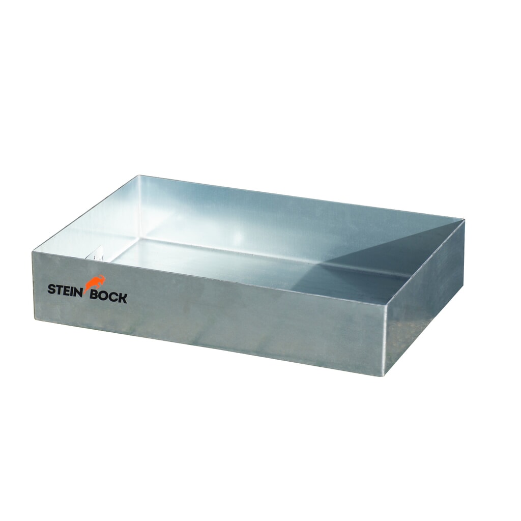 Steinbock® paletová záchytná vana na malé nádoby, z oceli, Pozinkované, VxŠxH 120 x 600 x 400 mm, objem 22 l Obrázek produktu: Steinbock® paletová záchytná vana na malé nádoby, z oceli, Pozinkované, VxŠxH 120 x 600 x 400 mm, objem 22 l