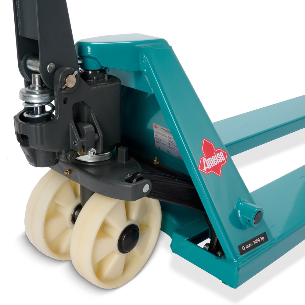 Číslo obrázku produktu 4: Ruční paletový vozík Ameise® PTM 2.0, nosnost 2000 kg, délka vidlí 1800 mm, nylon, tandemová kolečka