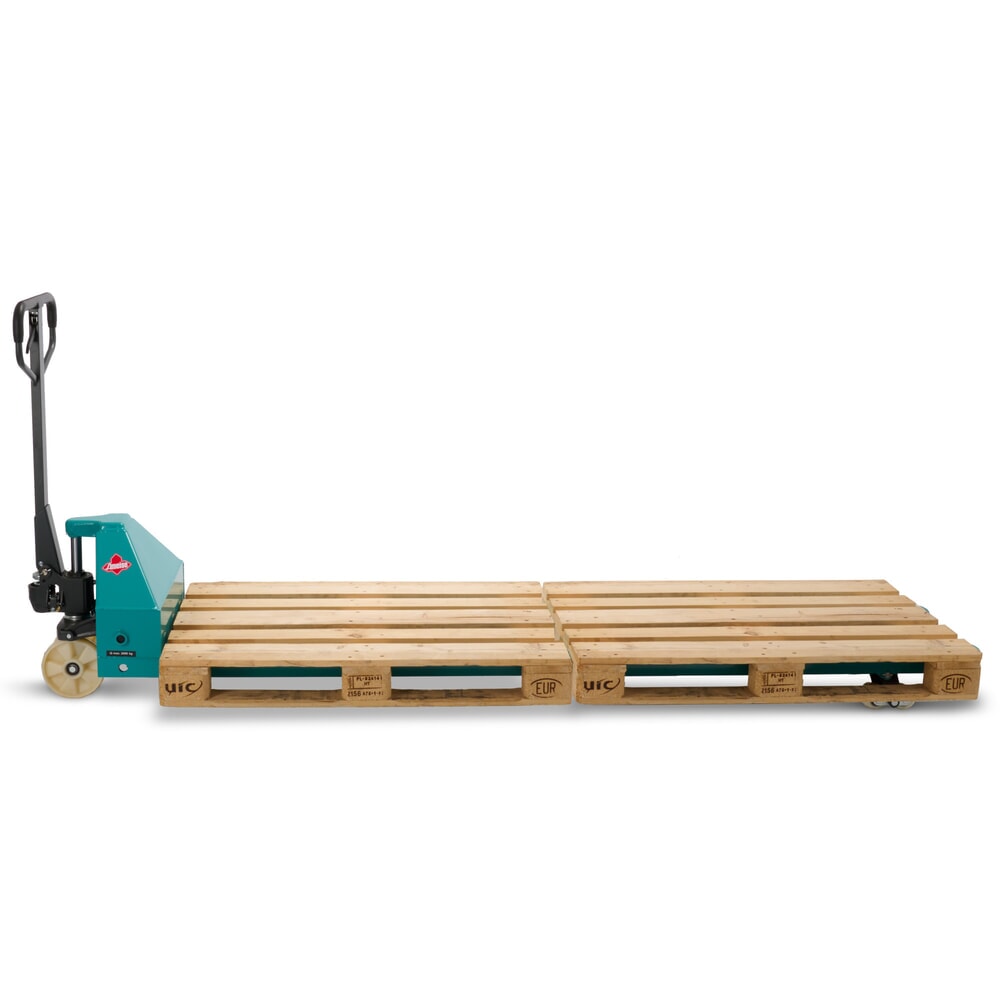 Číslo obrázku produktu 4: Ruční paletový vozík Ameise® PTM 2.0, nosnost 2000 kg, délka vidlí 2500 mm, nylon, tandemová kolečka