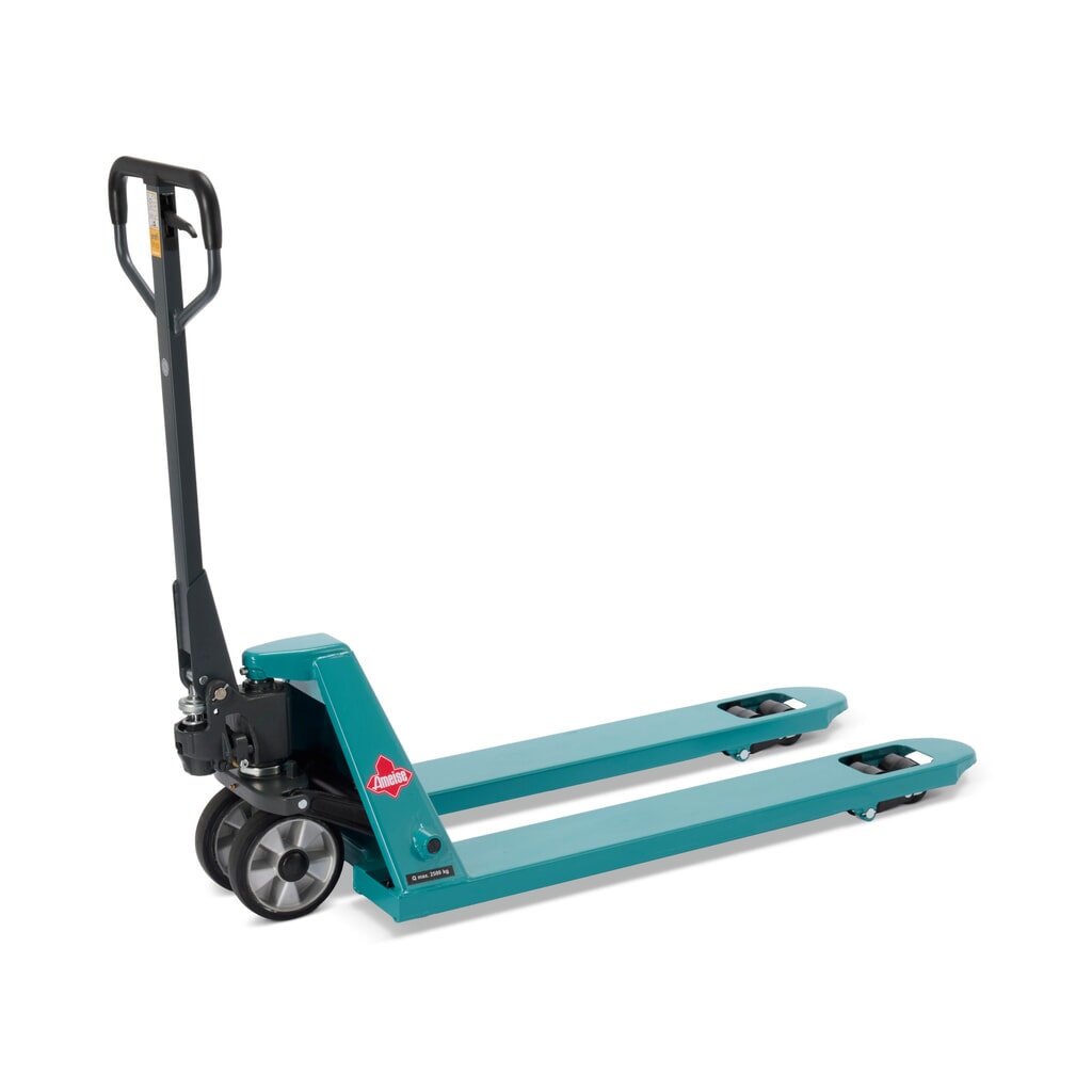 Ruční paletový vozík Ameise® PTM 2.5, nosnost 2500 kg, délka vidlí 1150 mm, plná pryž/polyuretan, tandemová kolečka Obrázek produktu: Ruční paletový vozík Ameise® PTM 2.5, nosnost 2500 kg, délka vidlí 1150 mm, plná pryž/polyuretan, tandemová kolečka
