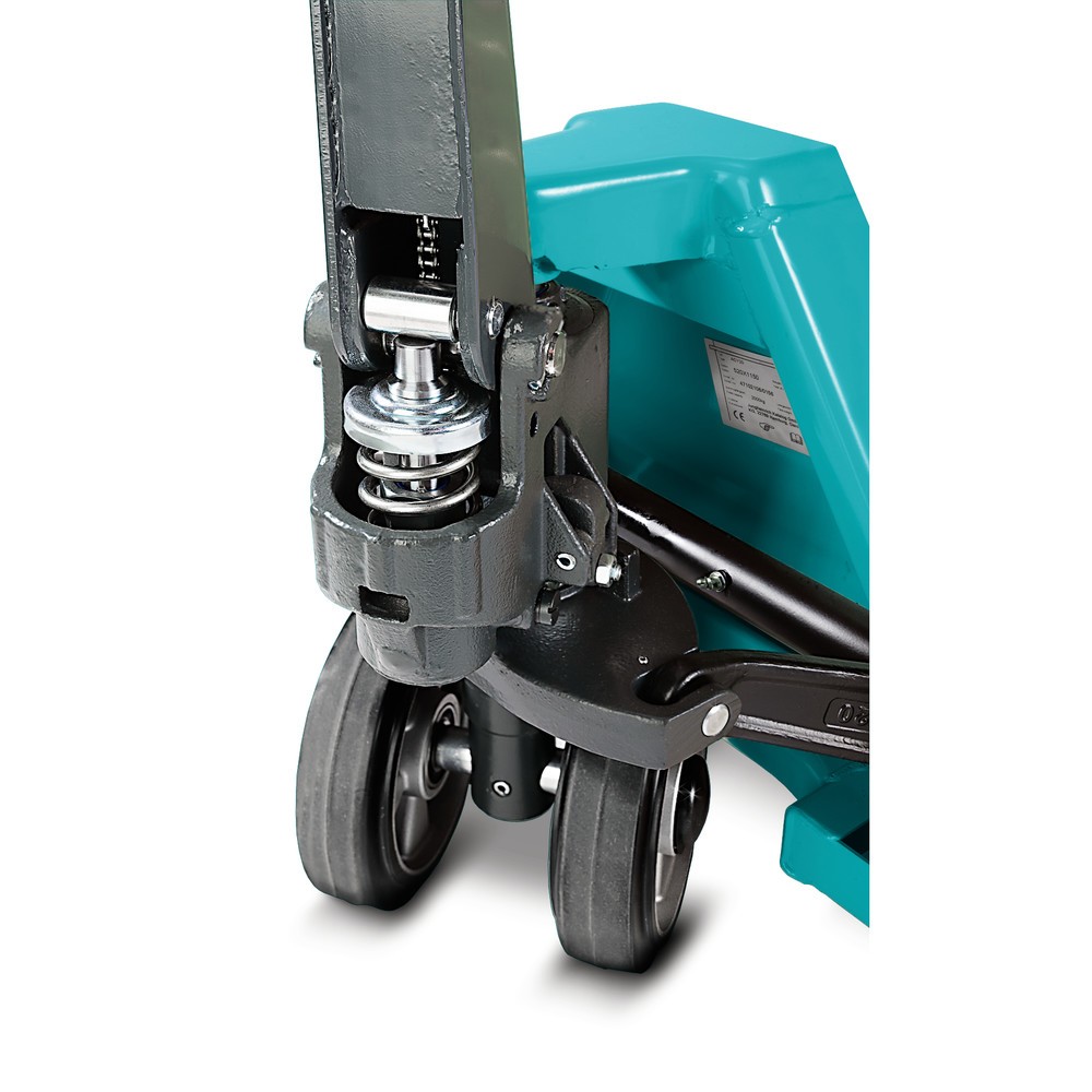Číslo obrázku produktu 5: Paletový vozík Ameise® PTM 2.0, nosnost 2000 kg, délka vidlí 1150 mm, polyuretan, tandemová kolečka