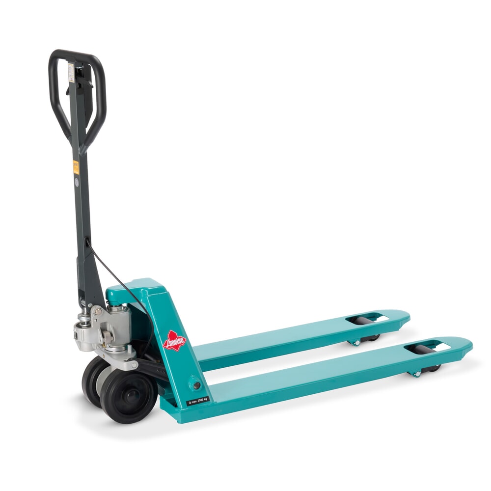 Číslo obrázku produktu 1: Paletový vozík Ameise® PTM 2.5 s ruční brzdou, nosnost 2 500 kg, délka vidlí 1 150 mm, plná pryž/polyuretan