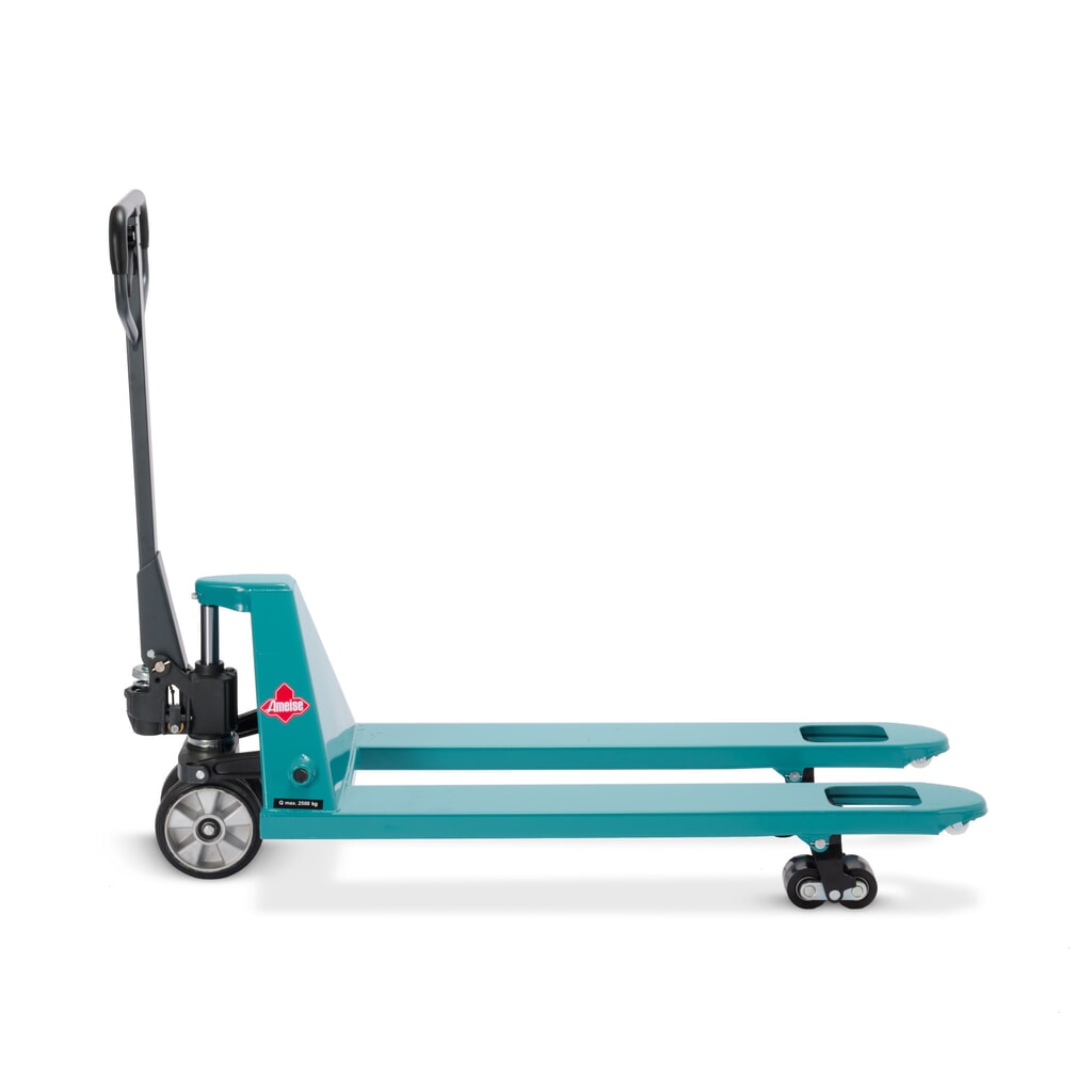 Číslo obrázku produktu 10: Ruční paletový vozík Ameise® PTM 2.5 s rychlým zdvihem, nosnost 2500 kg, délka vidlí 1150 mm, plná pryž/polyuretan, tandemová kolečka