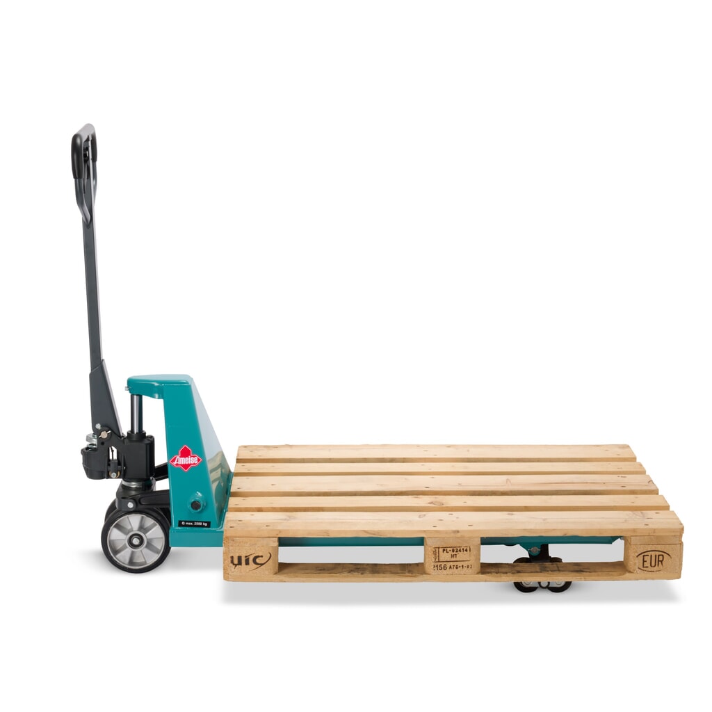 Číslo obrázku produktu 11: Ruční paletový vozík Ameise® PTM 2.5 s rychlým zdvihem, nosnost 2500 kg, délka vidlí 1150 mm, plná pryž/polyuretan, tandemová kolečka