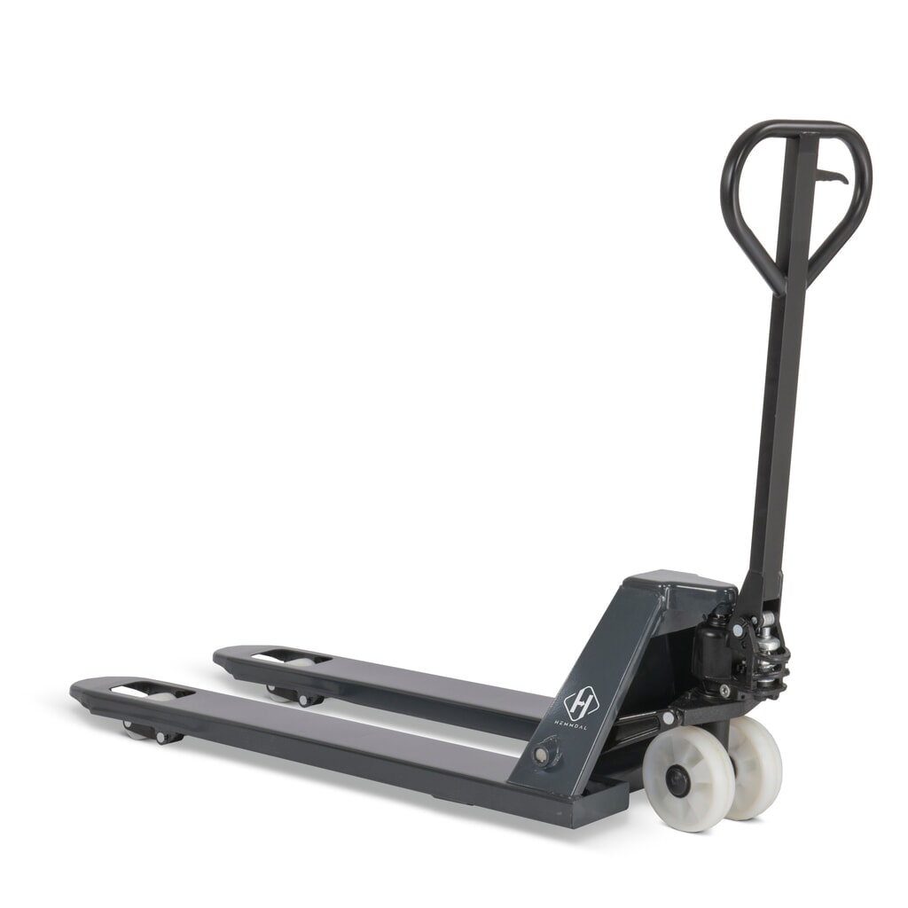 Ruční paletový vozík HEMMDAL PTM 2.0, nosnost 2000 kg, délka vidlí 1150 mm, nylon/nylon, jednoduchá kolečka Obrázek produktu: Ruční paletový vozík HEMMDAL PTM 2.0, nosnost 2000 kg, délka vidlí 1150 mm, nylon/nylon, jednoduchá kolečka