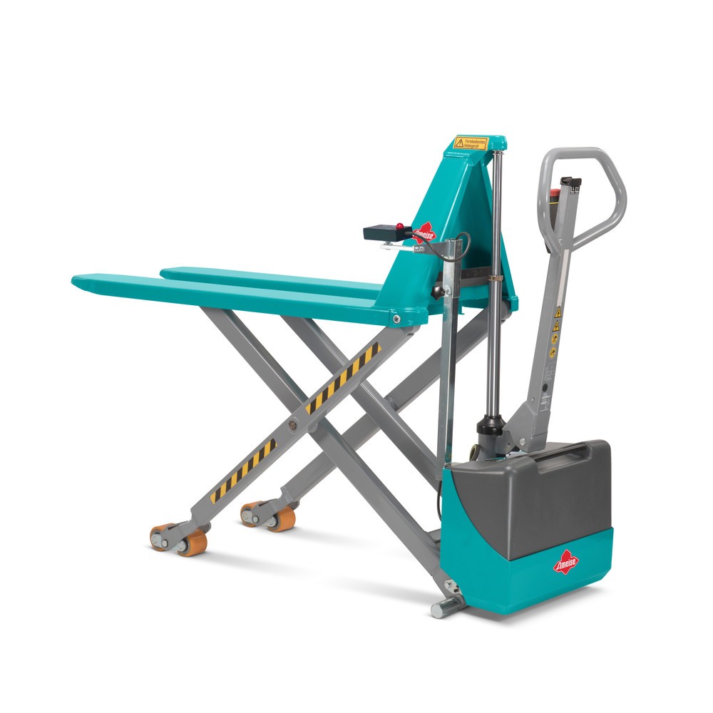 Číslo obrázku produktu 1: Paletový vozík s nůžkovým mechanismem Ameise® PTM 1.5 Scissor elektrohydraulický, nosnost 1 500 kg, délka vidlí 1 200 mm