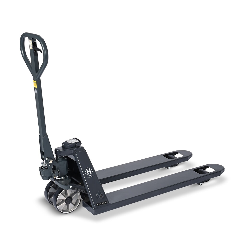 Paletový vozík s váhou HEMMDAL PTM 2.0 Scale, měření v krocích po 5 kg, nosnost 2000 kg Obrázek produktu: Paletový vozík s váhou HEMMDAL PTM 2.0 Scale, měření v krocích po 5 kg, nosnost 2000 kg